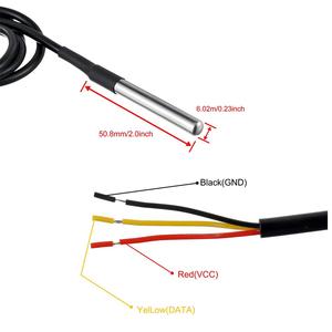 1Pc DS18B20ステンレス鋼防水温度センサー1/2/3/5m糸温度プローブケーブル回路設計 - Product Image 2