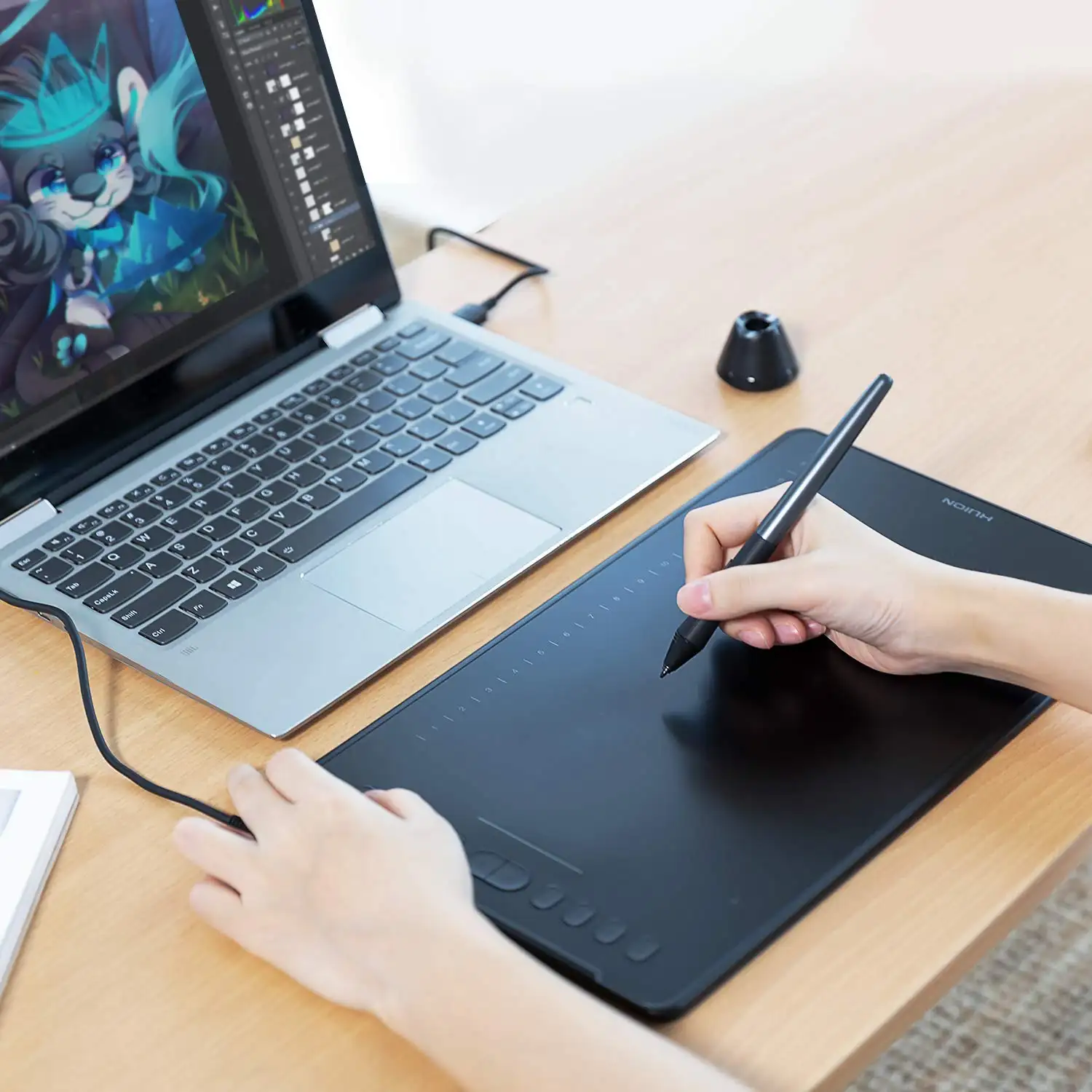 Bán Chạy Huion H1161 11.6 Inch Chuyên Nghiệp Không Dây Tương Tác Kỹ Thuật Số USB Vẽ Bút Thiết Kế Đồ Họa Tablet