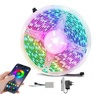 TuyaアプリスマートコントロールLEDストリップライトWifiAPPコントロールLEDストリップライトSMD5050 5V 12V RGB - Product Image 1