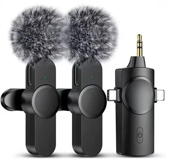 Hot Selling 3 in1 Laval ier Mikrofon Geräusch unterdrückung Audio Mikrofon Mini Wireless Mic 2.4G Wireless Laval ier Mikrofon