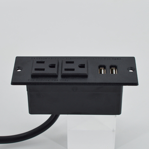 USA onaylı abd mobilya masa gömme monte priz çıkışları yuva şerit çift USB portu ile 2 kanepe soket çıkışları - Product Image 1