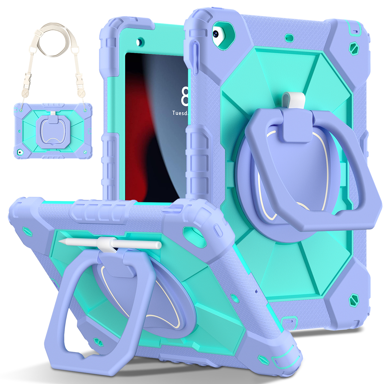 Lavender Purple+Mint Green