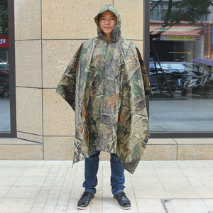 <strong>Rain</strong> Poncho Raincoat Waterproof Camping Tent Tarpaulin 3-in-1 Multifunctional <strong>Rain</strong> <strong>Cover</strong> for Hunting Camping Hiking Cycling - Product Image 6