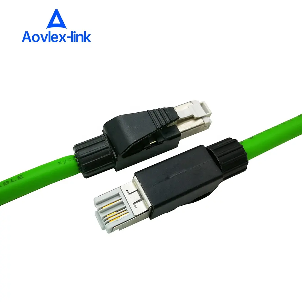 PUSHPULL RJ45 conector PROFINET Industrial Cable de Ethernet cable Industrial de la Asamblea