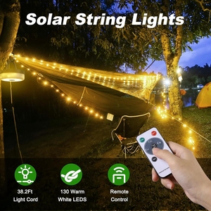 Lámpara de Camping multifunción Cadena de luz 10M Cadena de luz para acampar Enrollado USB Recargable Camping Luz impermeable Ip65