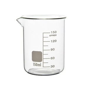 Laboratuvar özelleştirilmiş 50ml 100ml 200ml 500ml temizle 3.3 Boro cam ölçüm bardak beher ölçeği ile - Product Image 1