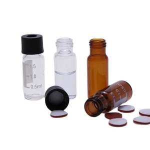 ND8 2ml 8-425 Screw Thread Vials clear Glass with Write-on Spot 12x32mm Flat <strong>Base</strong> - Product Image 1