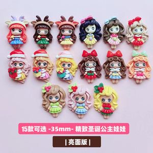 Kawaii Handmade <strong>Clay</strong> Resin Dolls for Hair Bows Customized <strong>Clay</strong> Mini Princess for Bows Flatback Cabochon Dolls - Product Image 3