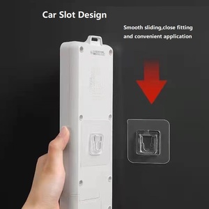 墙壁上的自粘储物壁钩透明安装壁挂架 - Product Image 4