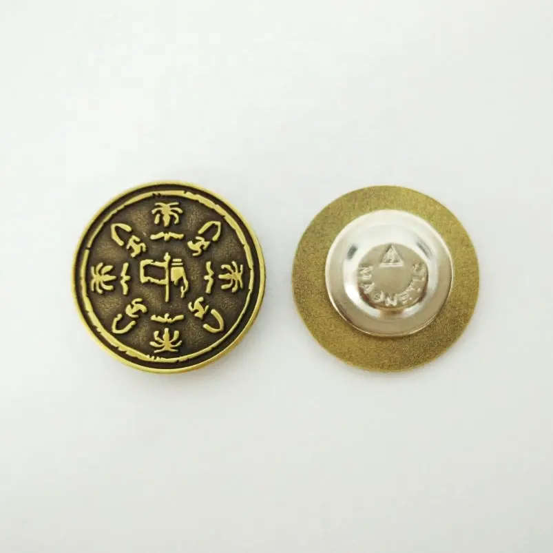 Badge de poche en métal magnétique pour le jour de la fondation, badge pour manteau de poitrine, cercle en or antique, logo d'arabie saoudite, pour le 22 février 1727
