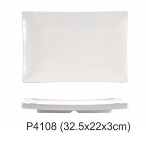 P41081 3-inch Magnolia Rectangular Sushi Plate