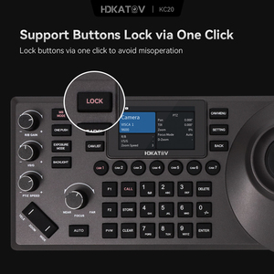 USB IP камера сетевой контроллер клавиатуры 4D джойстик с PELCO-D/P | RS232 RS422 ЖК-экран, ndi передовые ptz камера контроллер - Product Image 3