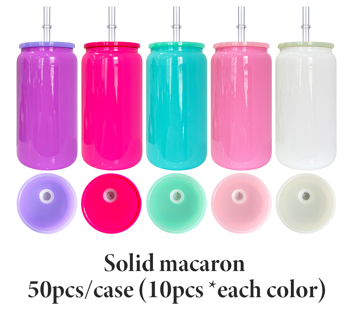 116OZSOLID02 แก้วมาการอง 16 ออนซ์