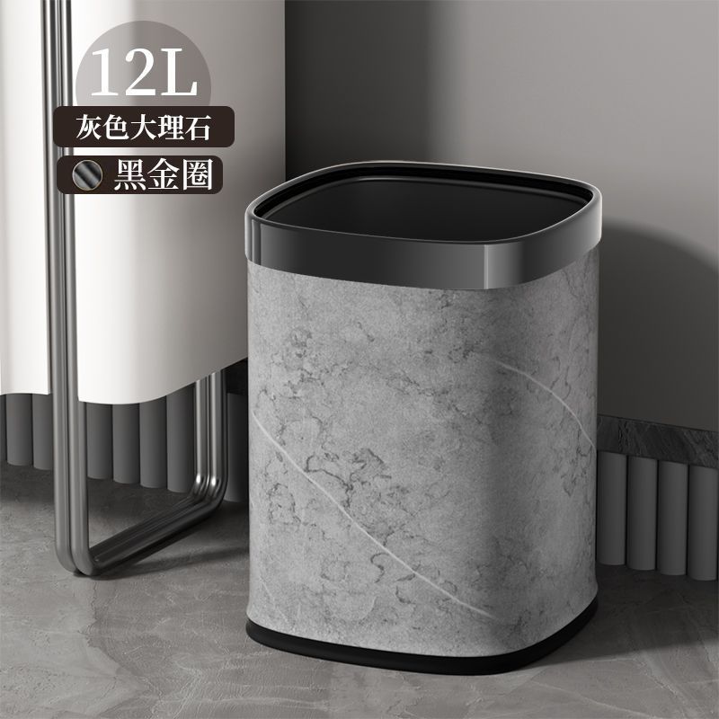 12L - High-grade gray marble with black and gold trim