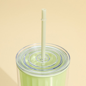 ถ้วยพลาสติกสองชั้นพร้อมหลอดความจุขนาดใหญ่ - Product Image 3