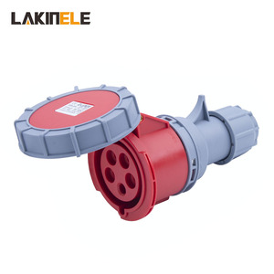 Lakinele Lk-0142 IP 67 PA6 16A 32A 220V 3P Eオスおよびメス産業用プラグおよびソケット