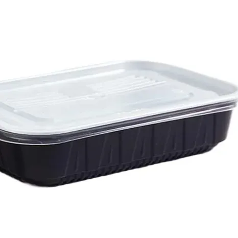 Contenitore per alimenti da asporto ecologico a un compartimento, contenitore per alimenti impilabile in plastica riutilizzabile