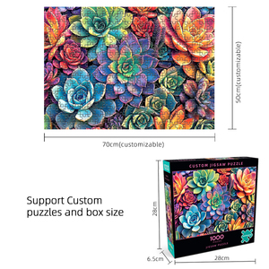 Tùy chỉnh 500/1000 miếng bule giấy các tông ghép hình câu đố mọng nước Câu Đố Giải trí & giải trí cho trẻ em/người lớn câu đố - Product Image 6