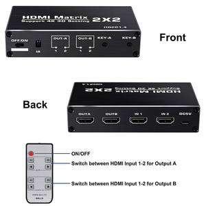 2x2 para HDMI Matrix 4K 60Hz 3D Switch 2-In-2-Out 4K para HDMI 2,0 Spliter para PS4 Pro TV 60Hz 4K para HDMI Matrix Switch Splitter - Product Image 3