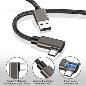 定制设计USB 3.0到C型VR电缆USB A到C型90度数据线