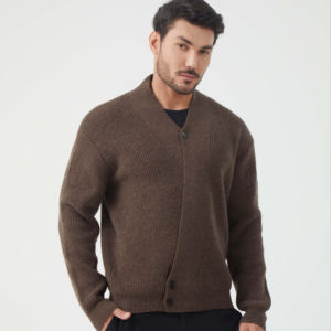 MT63 Designer Button Großhandel Herren Wolle Nylon Jacke Pullover China Hochwertige Wolle Pullover Mantel Jacke Herren - Product Image 1