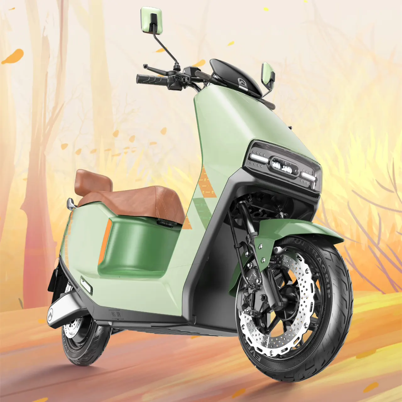 Yepyeni yüksek EEC elektrikli Scooter hız Ckd elektrikli motosiklet yetişkin COC 2500W 72v 35ah akü disk frenli E işareti