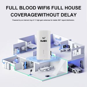 נתב 5GM04 KuWFi Wi-Fi6 5G עם חריץ לכרטיס סים, מהירות גבוהה של 3.5Gbps, Sdx62 דו-תדרי AX3000, יציאות גיגה-ביט, נתב 5g פנימי עם חריץ לכרטיס סים - Product Image 4