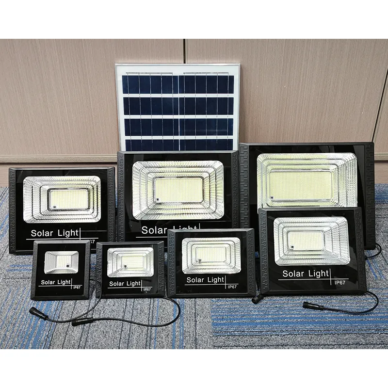Impermeable IP67 ABS Solar jardín luz estadio lámpara 10W 30W 50W 100W 200W 300W 500W 700W 1000W LED al aire libre luces de inundación solares