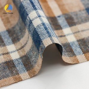 人字定制图案春季保暖编织格子服装棉格纹面料100% 棉格纹面料服装 - Product Image 4