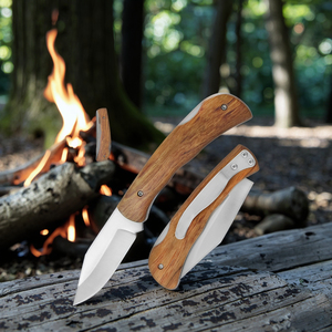 Brazil Chất lượng cao lưỡi thép không gỉ gỗ xử lý có thể gập lại Survival faca de bolso cắm trại canivete dao cho tùy chỉnh - Product Image 4