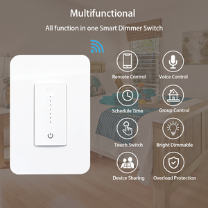 Tuya us timer applicazione etl oem 120v telecomando elettrico luce bianca alexa 3 vie smart dimmer switch wifi - Product Image 2