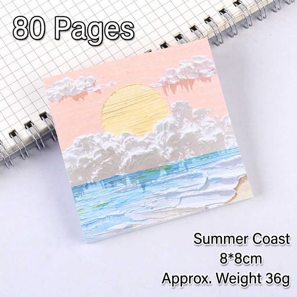 Summer coast-80 sheets/book white