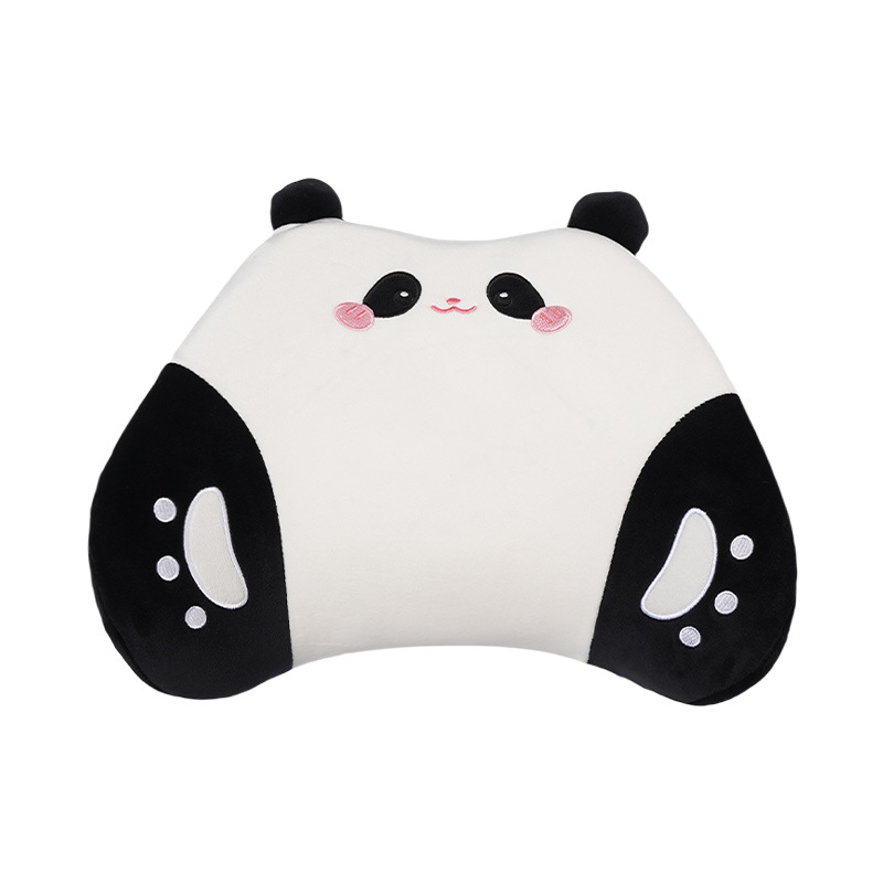 Support lombaire panda en peluche à mémoire de forme
