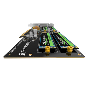 MAIWO PCIe 3.0 Gen3 X 4 to 4 X NVMe M.2 SSD Expansion Adapter Card With Full Bracket Profile <strong>Computer</strong> Hardware