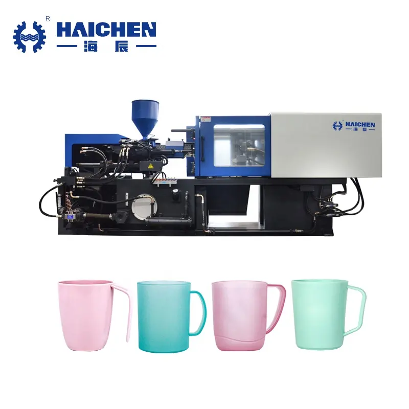 Horizontale soort thermoplastische kleurrijke plastic cup maken machine