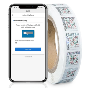 Máquina de pegatinas de holograma de seguridad 3D personalizable Excelente trazabilidad Material PET Etiquetas de código QR para uso de rímel - Product Image 3
