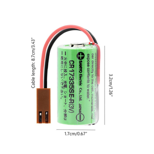 Cr17335se-r сухая батарея 3v 1800 мА/ч, литий-ионный аккумулятор CR2/3A для станка с ЧПУ Plc контроля Cr17335 батареи программист экран амперметр - Product Image 6