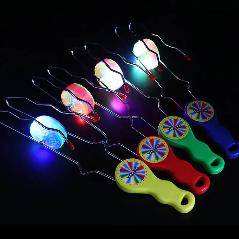 HLC018 coloré LED clignotant Rail roulant volant YOYO balle jouet pour enfants cadeaux mignon Led lumière Rail roulant Yoyo balle jouets