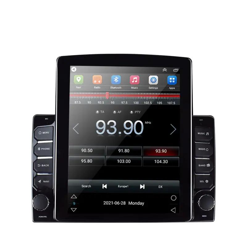 Alta calidad Venta caliente pantalla grande FM Radio Universal soporte Bluetooth música volante Control GPS navegación del coche