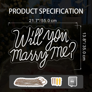 Will You <strong>Marry</strong> Me Neon Signs Apply to Marriage Proposal, Lovers Express Their love <strong>for</strong> Dating to Create a Romantic Atmosphere