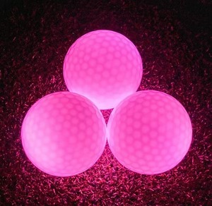 闪光高品质OEM工厂批发批量定制荧光彩色2层发光二极管高尔夫球 - Product Image 2