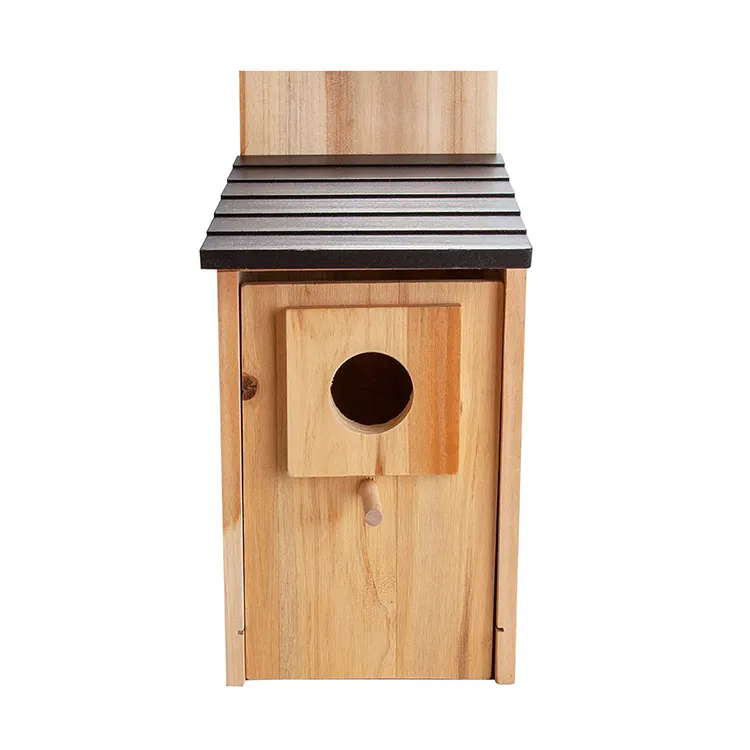 Водонепроницаемый деревянный домик для птиц на заказ, наружная клетка для попугаев со стойкой, подвесной домик для птиц, садовое загородное домик