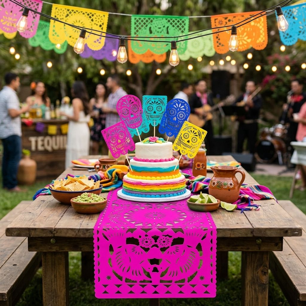 Decoración para pastel rosa y azul