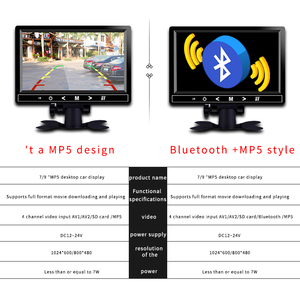 9 Inch LCD Car <strong>Monitor</strong> Split Screen Quad <strong>2</strong> Channel Car Rearview <strong>Monitor</strong> - Product Image 4
