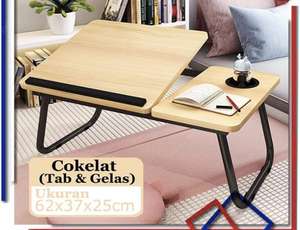 Mesa portátil plegable para ordenador, soporte para cama, escritorio de estudio con ventilador USB y luz de lectura - Product Image 4