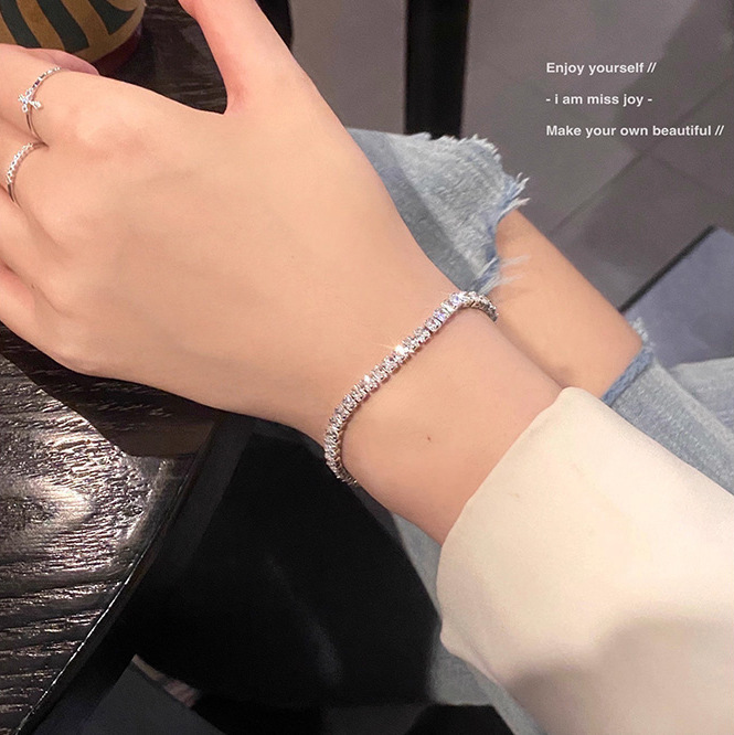 Bracelet diamant argent