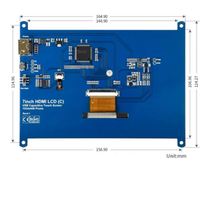 7 pollici HDMI LCD Rev41 Touch Screen 1024x600 risoluzione Micro USB alzacristalli elettrici 10 8 retrogpie Monitor da gioco pannello nero - Product Image 3