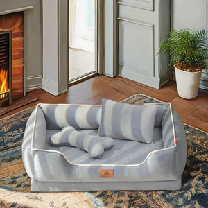 Four Seasons Luxury Pet Bed Nest Kennel Rectangle Washable Winter Mat Comfortable Fall/Winter Sleep for Dogs Solid Pattern