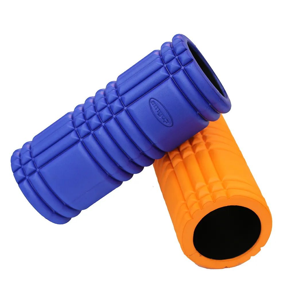 Amyup rolo esportivo de alta qualidade com logotipo personalizado, conjunto de rolo de espuma muscular para massagem e ioga, rolo de espuma eva para exercícios