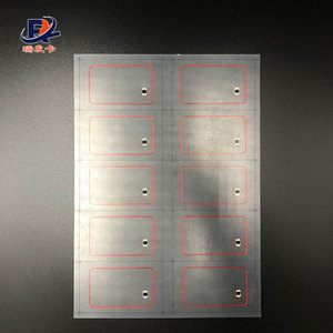 A4 2X5 Layout 13.56Mhz HF and <strong>UHF</strong> Transparent PVC RFID <strong>Inlay</strong> Sheet for Card Making - Product Image 3